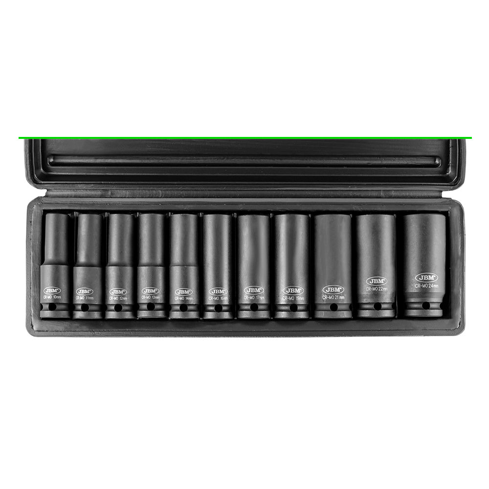 JBM SET DI 11 BUSSOLE PNEUMATICHE 1/2" ESAGONALI 52342