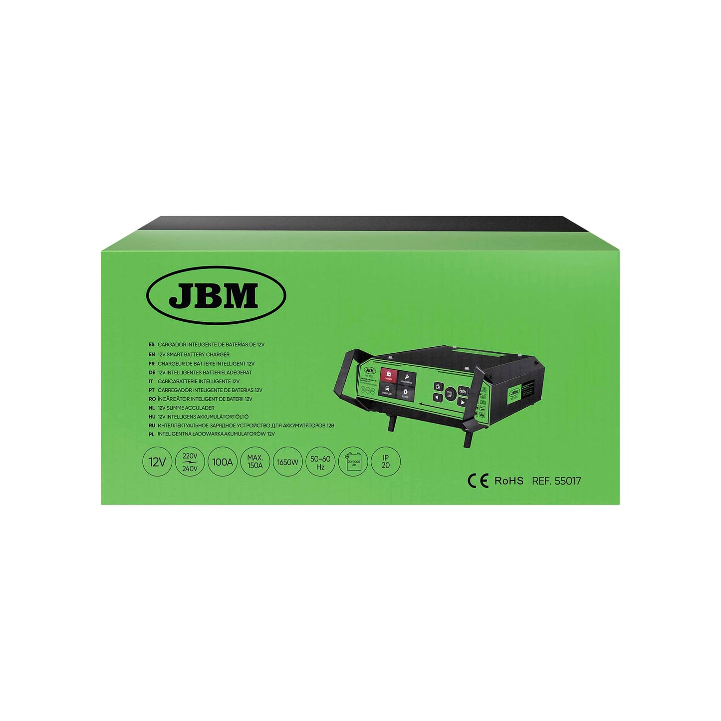 JBM CARICABATTERIE INTELLIGENTE 12V 55017