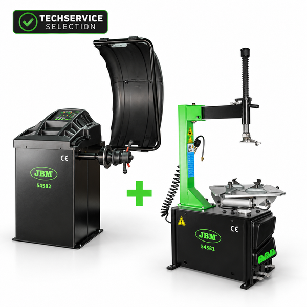JBM – Pacchetto Gommista con Smontagomme Semiautomatico 54581 + Equilibratrice Digitale 54582