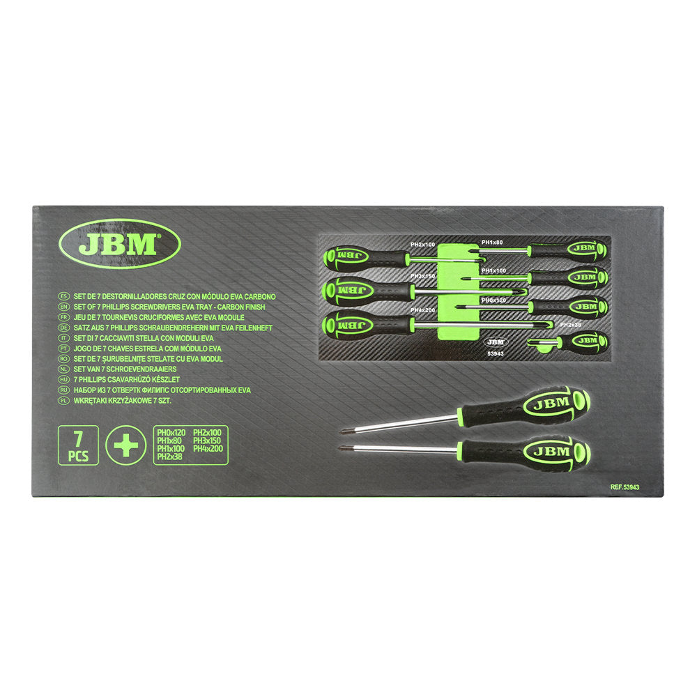 JBM SET DI 7 CACCIAVITI STELLA - FIBRA DI CARBONIO 53943