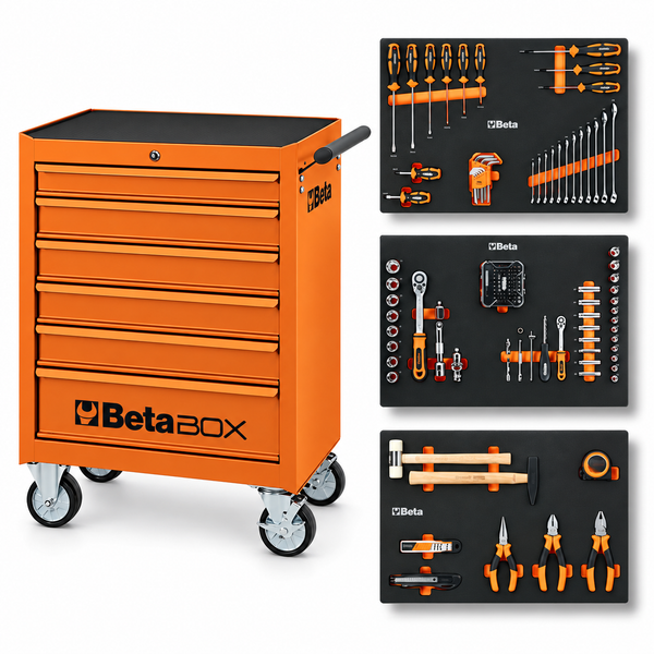 EDIZIONE LIMITATA - CARRELLO PORTAUTENSILI ASSORTITO CON 150 UTENSILI C04BOX | BETA UTENSILI
