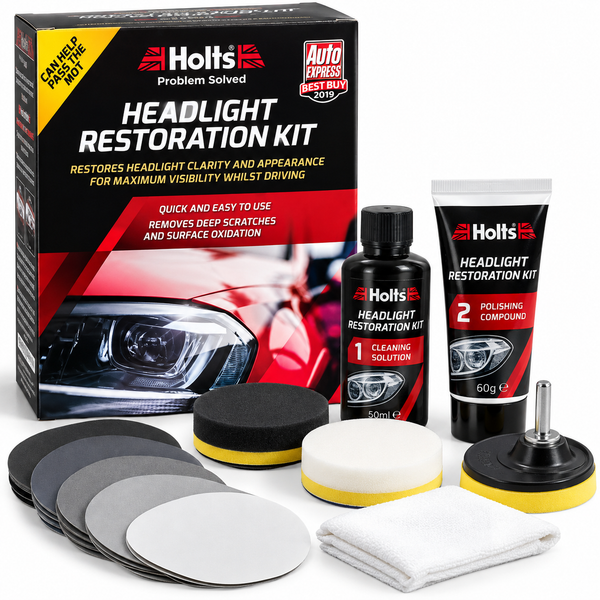 Holts Headlight Restoration Kit – Kit Ripristino e Rinnovo Fari Auto – Cod. HREP0031A