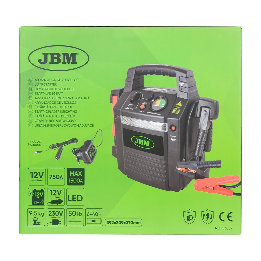 JBM AVVIATORE DI EMERGENZA PER AUTO 12V 53687 - Techservice