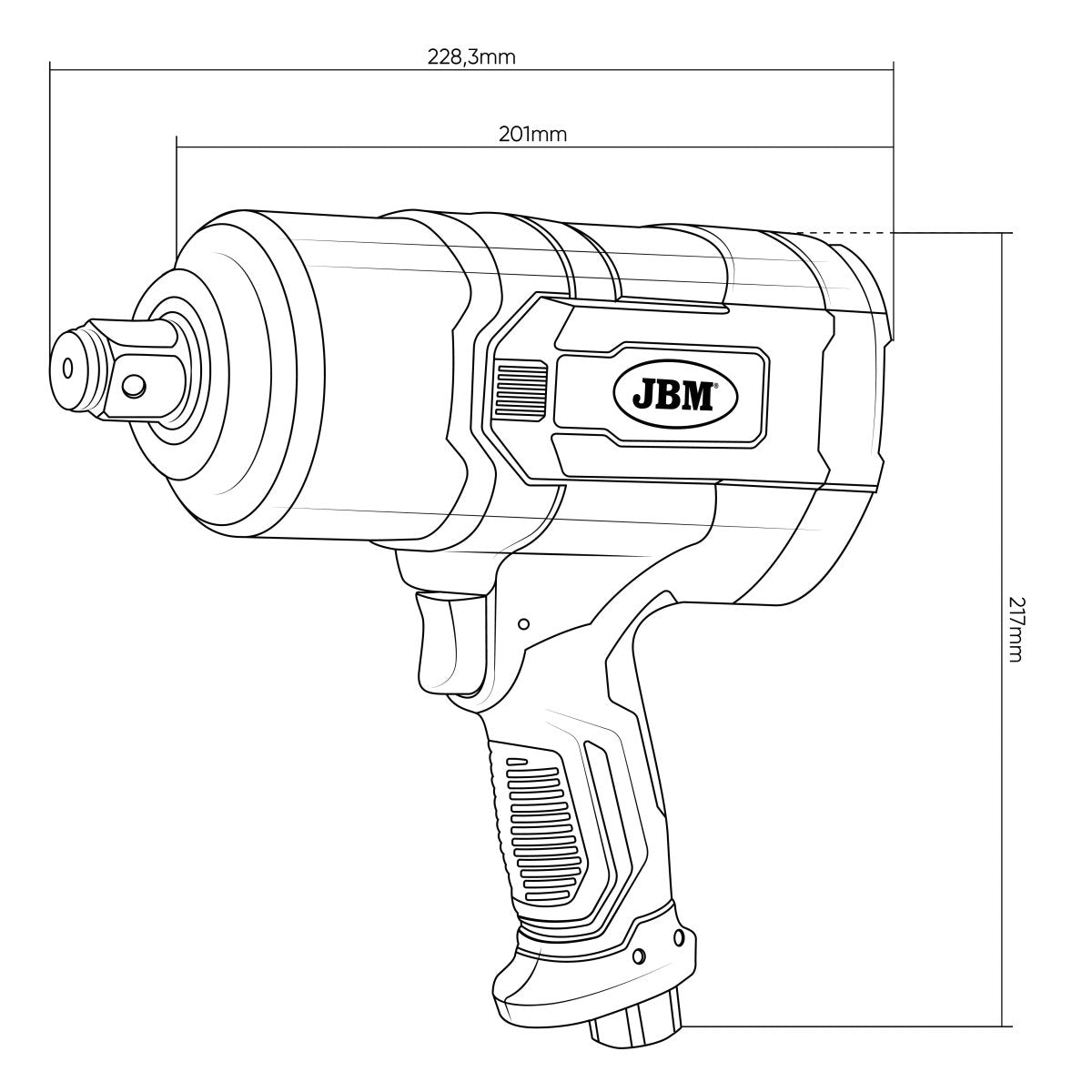 JBM AVVITATORE PNEUMATICO 3/4” 2300NM - 54859 - Techservice