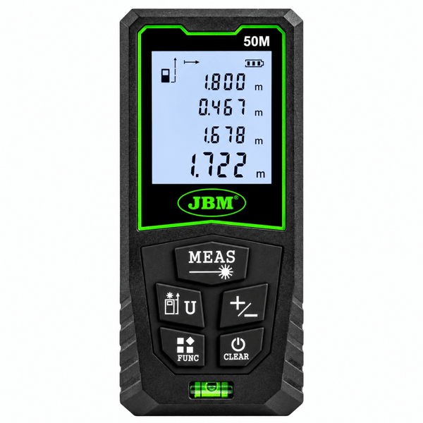 JBM MISURATORE DI DISTANZA LASER 50M CON CUSTODIA - 55184 - Techservice