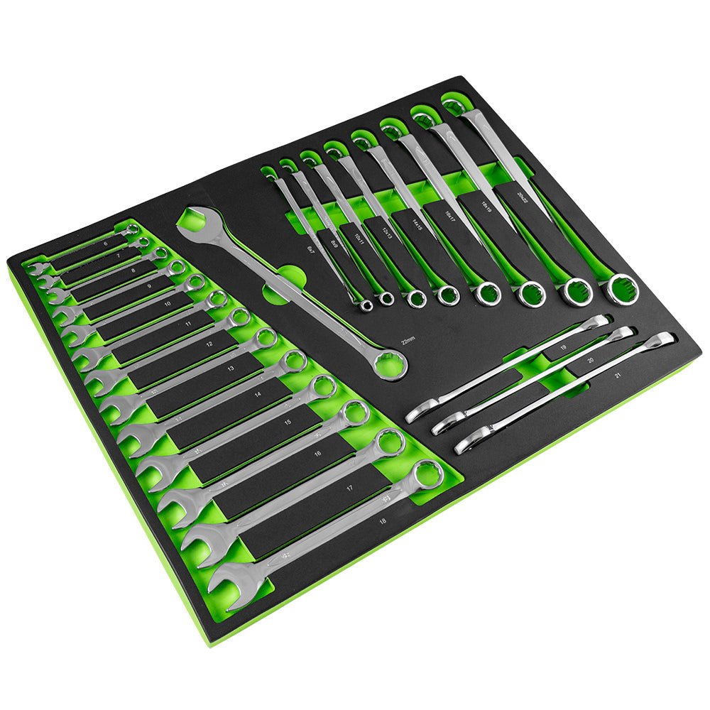 JBM MODULO EVA CON 25 CHIAVI COMBINATE E CHIAVI PIEGATE IN ACCIAIO CRV - 53620 - Techservice