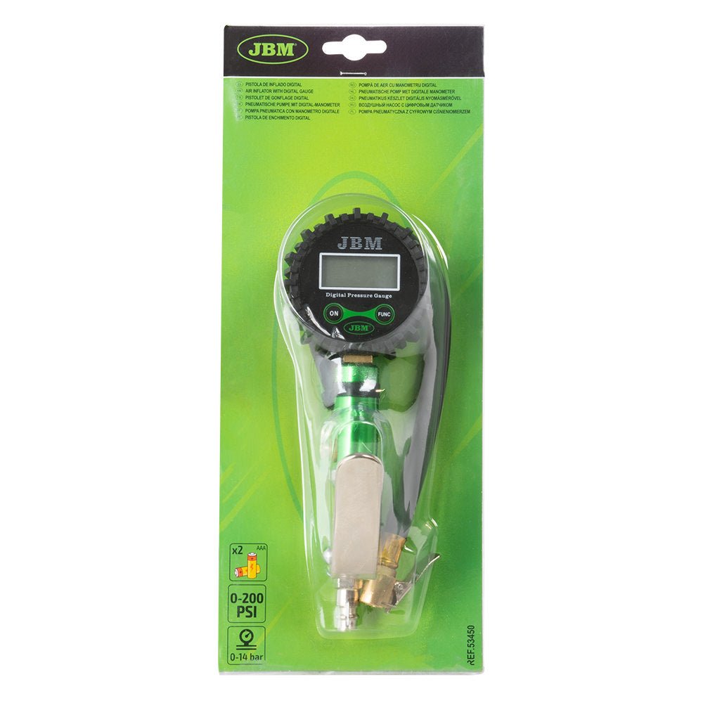 JBM POMPA PNEUMATICA CON MANOMETRO DIGITALE 53450 - Techservice