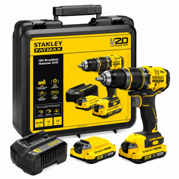 STANLEY - TRAPANO AVVITATORE A PERCUSSIONE V20 SFMCD711D2K-QW - Techservice
