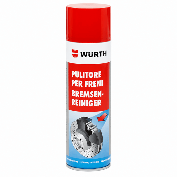 Würth PULITORE FRENI 500 ml | Scatola da 12, 24 o 48 Spray Professionali. - Techservice