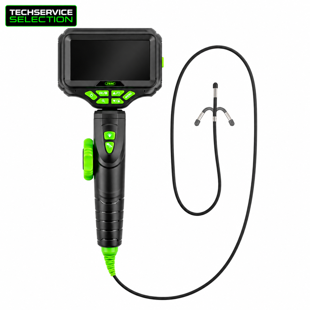 JBM – Endoscopio Articolato Bidirezionale con Schermo IPS 4,5”, Fotocamera HD e LED Regolabile 55121