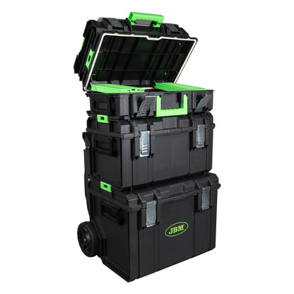 JBM – Trolley Modulare con 4 Cassette Impilabili 54518 – Capacità Totale 100 kg