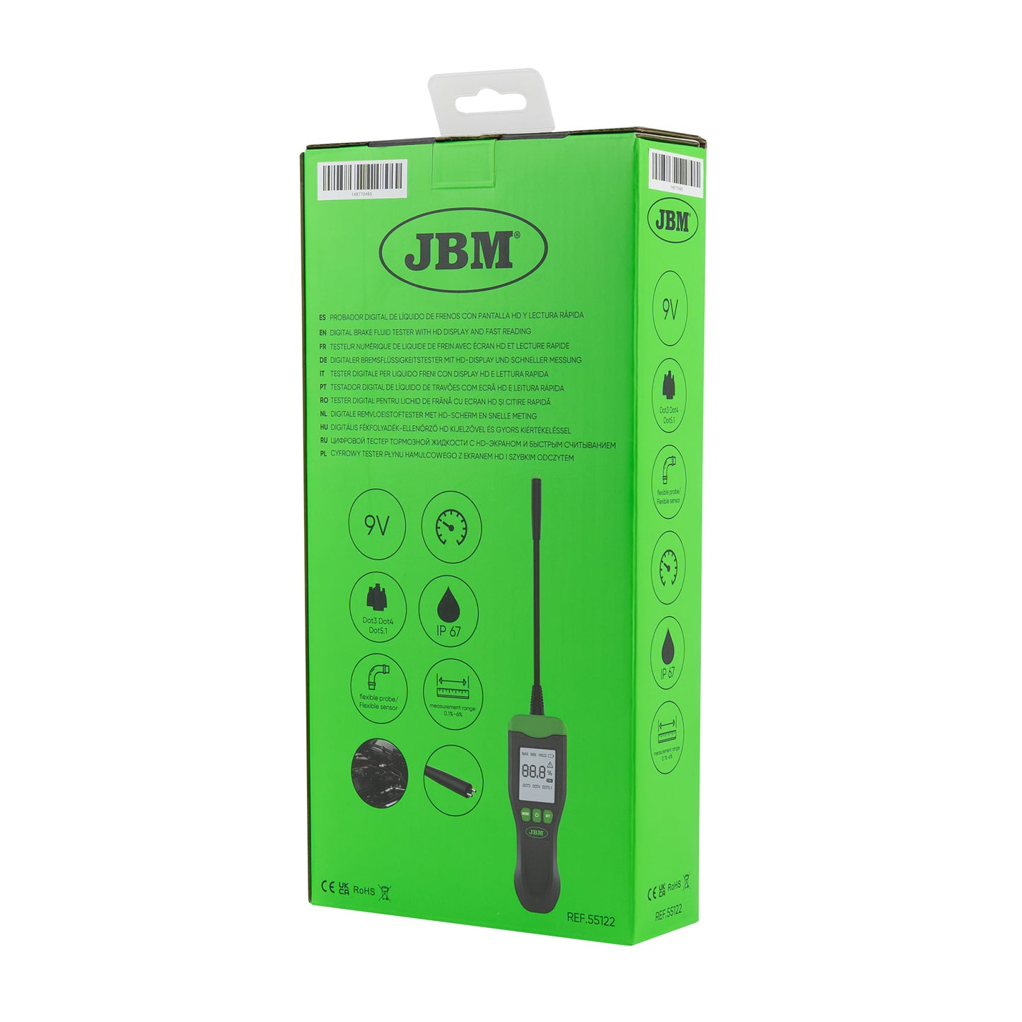 JBM TESTER DIGITALE PER LIQUIDO FRENI CON DISPLAY HD E LETTURA RAPIDA 55122
