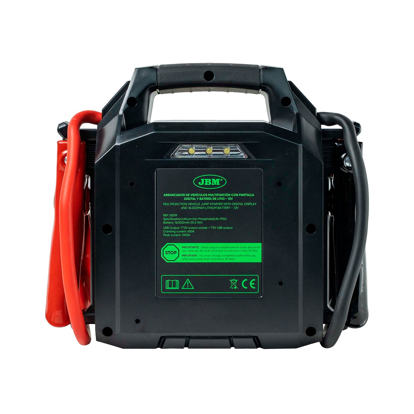 JBM AVVIATORE MULTIFUNZIONE PER VEICOLI CON DISPLAY DIGITALE E BATTERIA AL LITIO DA 16.000MAH – 12V 55019