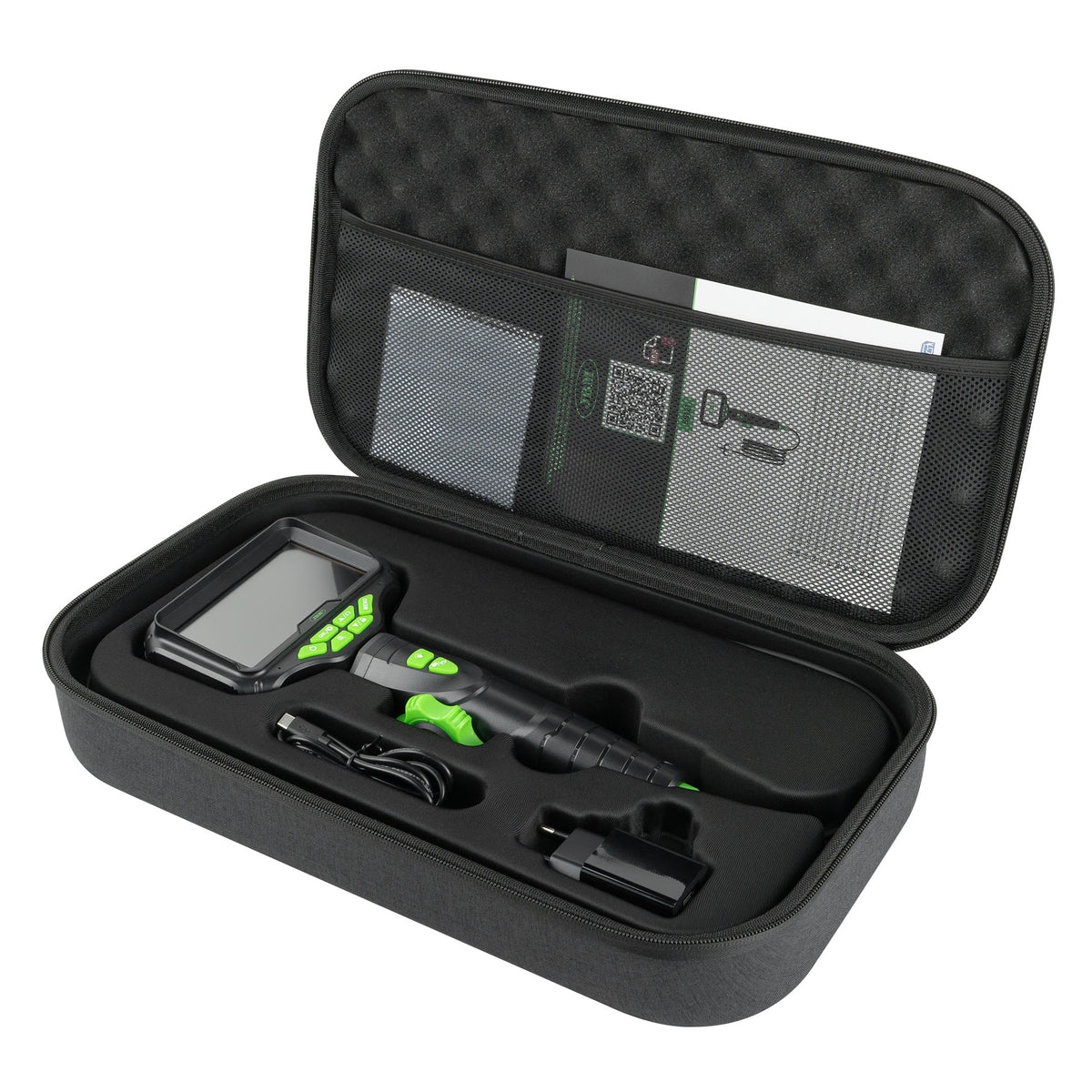 JBM – Endoscopio Articolato Bidirezionale con Schermo IPS 4,5”, Fotocamera HD e LED Regolabile 55121