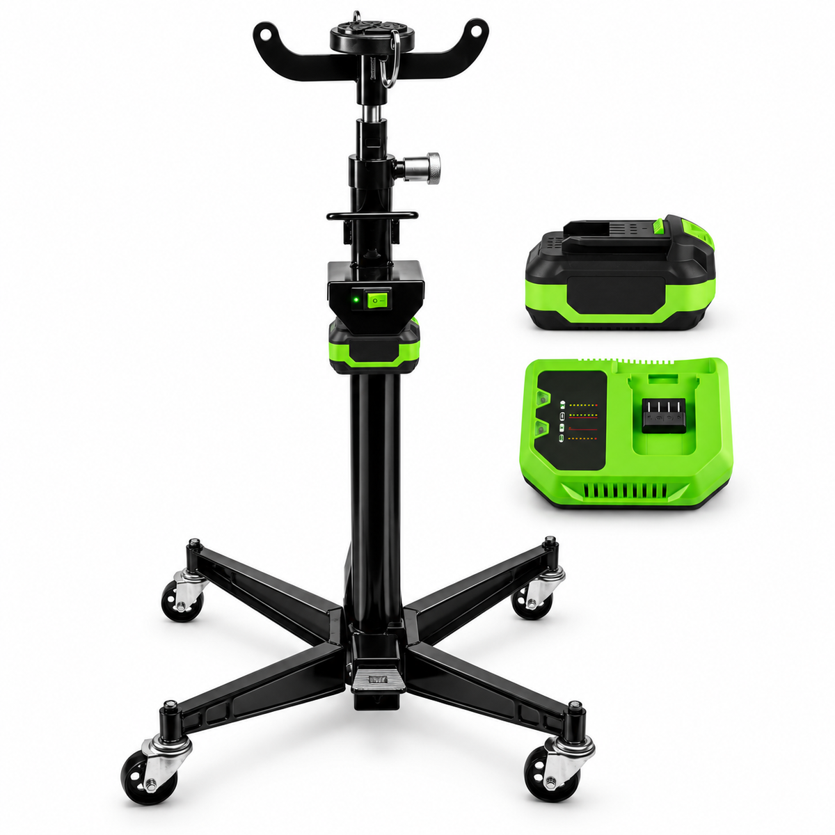 JBM Sollevatore da Fossa a Batteria 500 kg 20V con Batteria 4Ah e Caricabatterie Inclusi - 60073