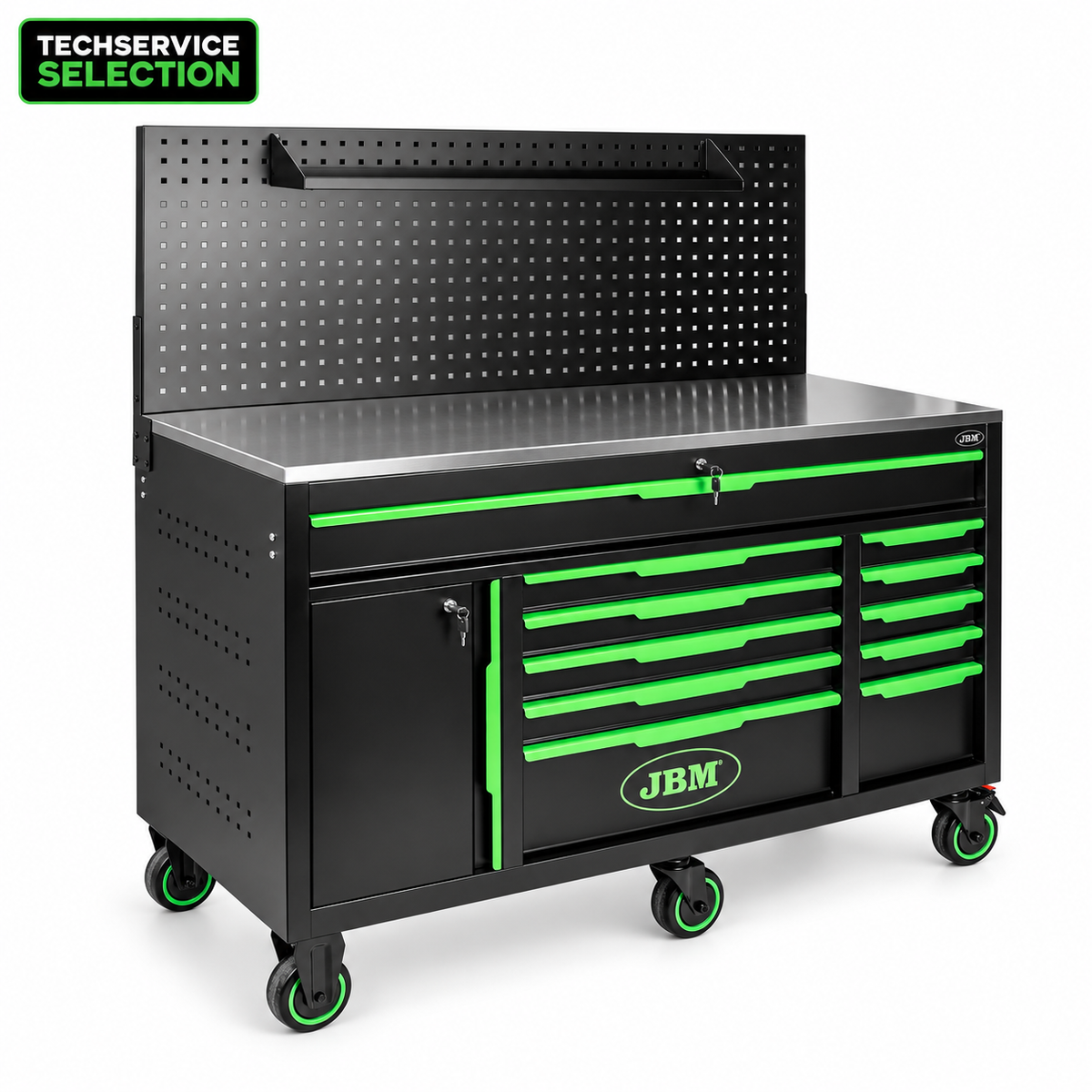 JBM – Carrello Portautensili con 11 Cassetti e Pannello Forato – Vuoto