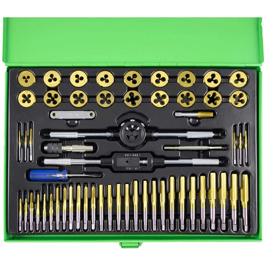 50792 SET DI 58 PIEZZI DI MASCHI E FILIERE RIVESTITI IN TITANIO PASSO METRICO - JBM - Techservice