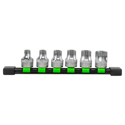 JBM SET DI 6 INSERTI TORX INVIOLABILI CON BUSSOLE 1/2"51410