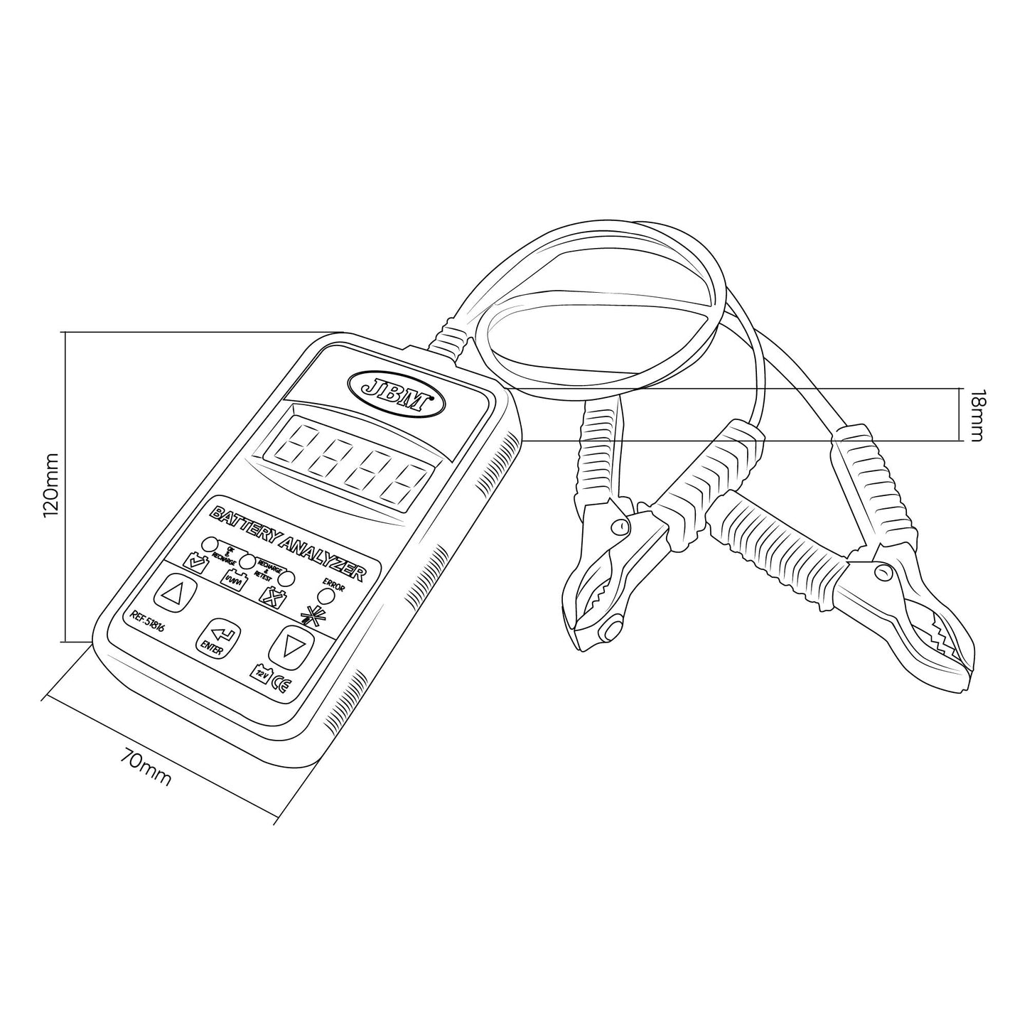 JBM TESTER DIGITALE PER BATTERIE 51816