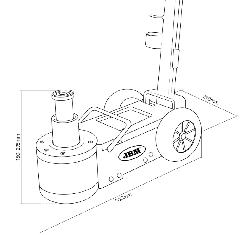 54516 CRIC OLEO - PNEUMATICO TELESCOPICO 20/40T - JBM - Techservice