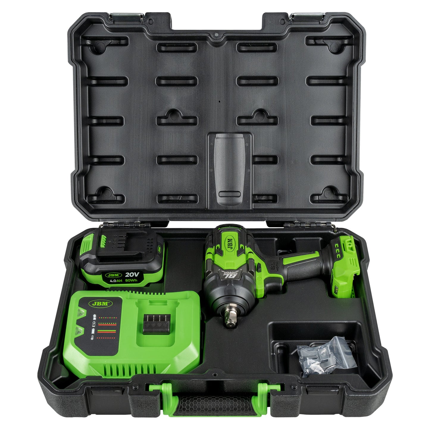 JBM AVVITATORE PNEUMATICO BRUSHLESS A BATTERIA 1/2" 1000NM CON VALIGETTA 60051C