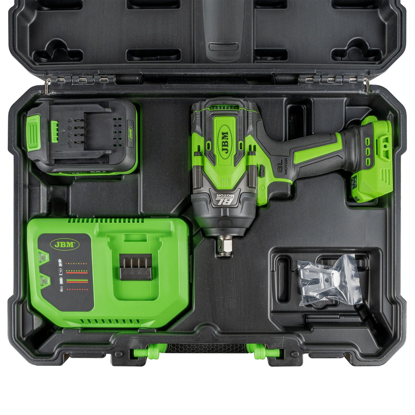 JBM AVVITATORE PNEUMATICO BRUSHLESS A BATTERIA 1/2" 1000NM CON VALIGETTA 60051C