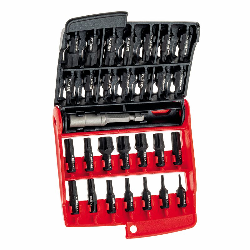 USAG - SET DI INSERTI CON PROFILO ESAGONALE E TORXSPECIALI X-GRIP (28 PZ) | 660XTE/S28