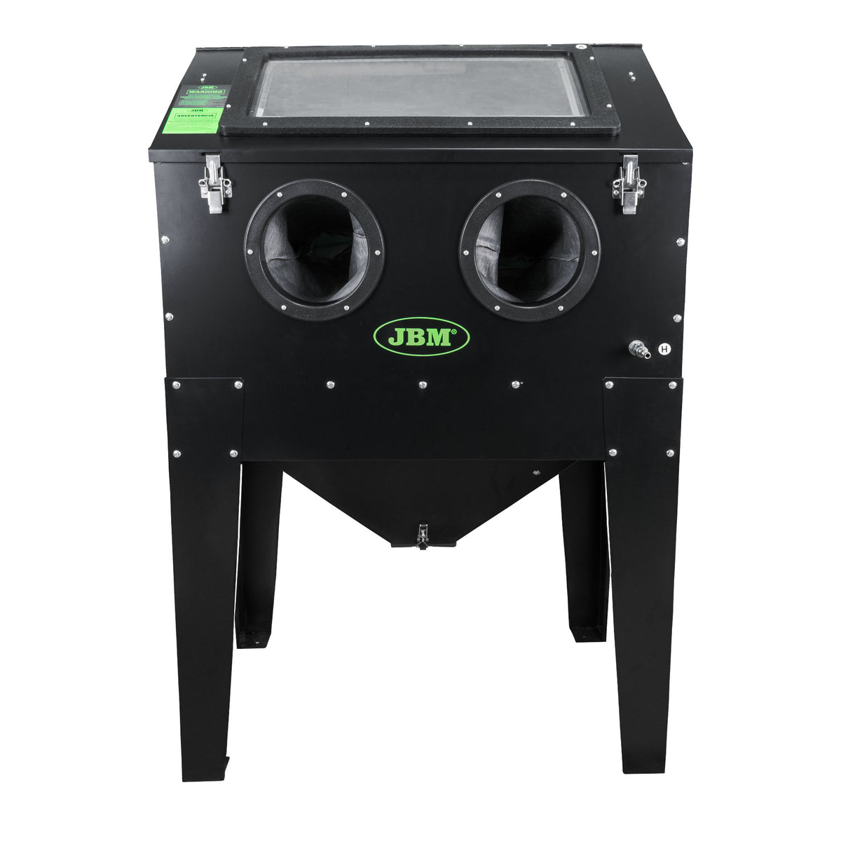 JBM – Sabbiatrice Professionale 220 L 54341 + Sacco da 25 kg di Perle di Vetro per Sabbiatura