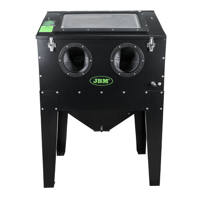 JBM – Sabbiatrice Professionale 220 L 54341 + Sacco da 25 kg di Perle di Vetro per Sabbiatura