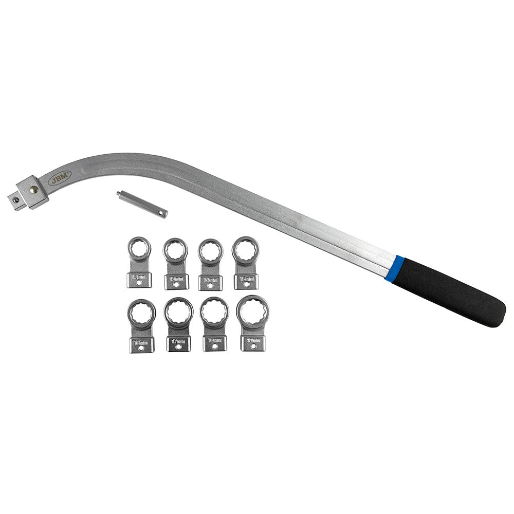 JBM KIT DI CHIAVI CURVE PER ESTRAZIONE DELLA CINGHIA TESTA INTERCAMBIABILE 52832