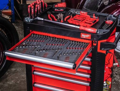 Milwaukee Carrello CP7 a 7 cassetti Attrezzato con Assortimento Automotive - 172 Utensili