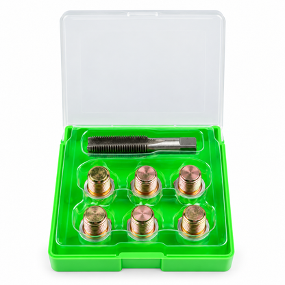 JBM Set di Riparazione Filetto per Tappi Coppa Olio M15 - 7 Pezzi - 53236
