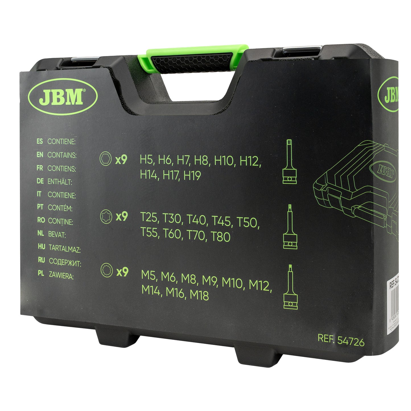 JBM VALIGETTA CON 27 PUNTE A PERCUSSIONE ASSORTITE 54726