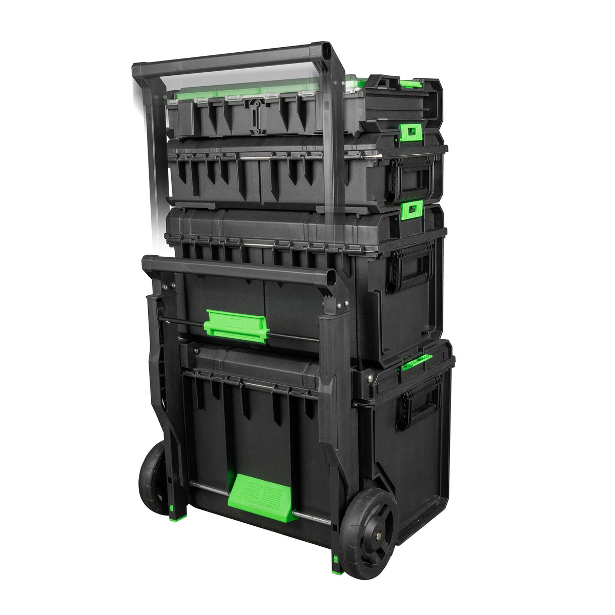 JBM – Trolley Modulare con 4 Cassette Impilabili 54518 – Capacità Totale 100 kg