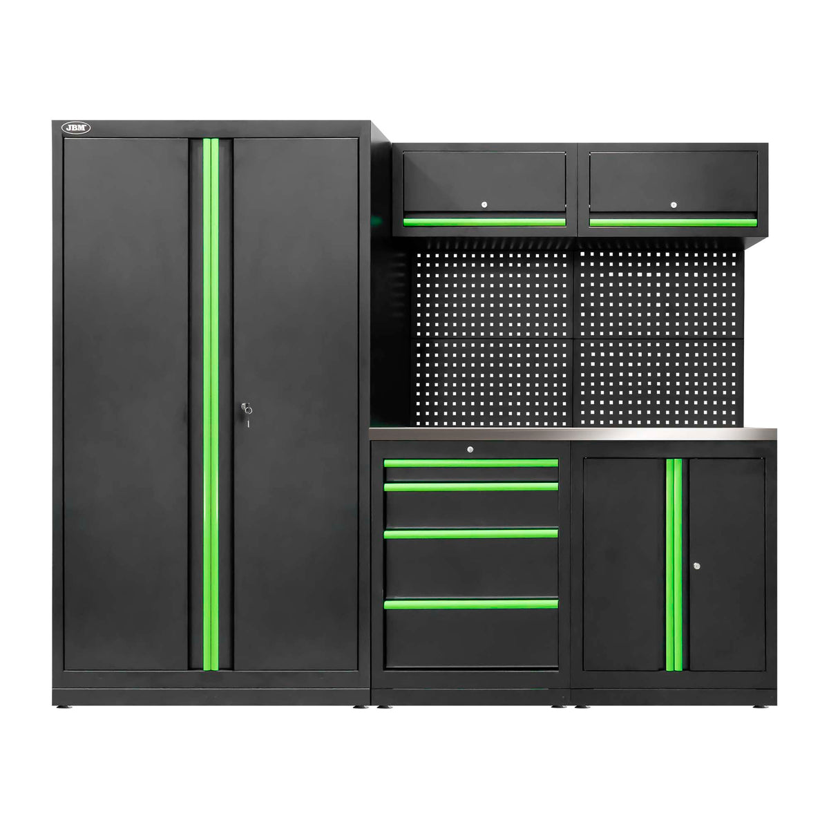 JBM Serie 595 – Set di Mobili Modulari 13 Pezzi con Armadio a Due Ante