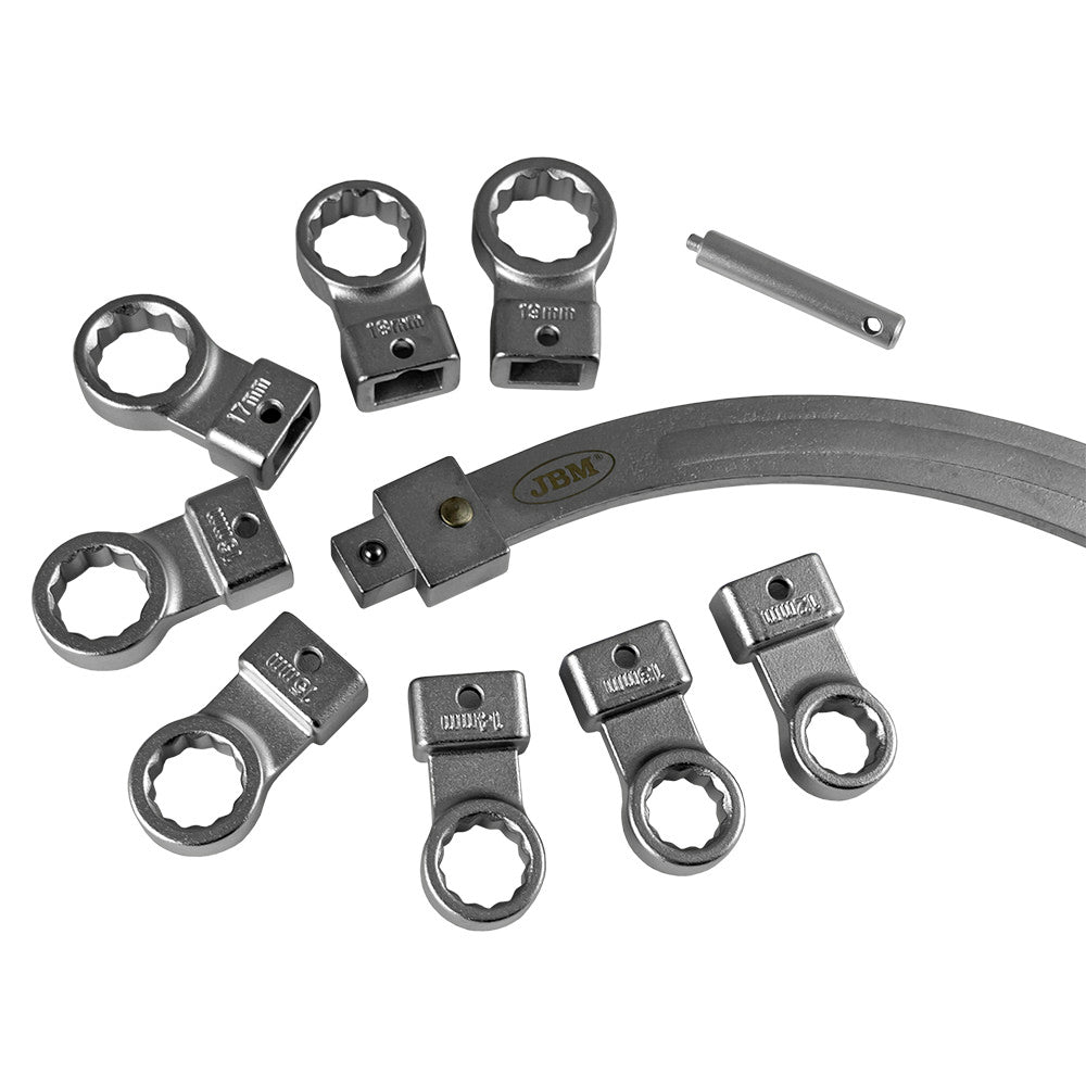 JBM KIT DI CHIAVI CURVE PER ESTRAZIONE DELLA CINGHIA TESTA INTERCAMBIABILE 52832