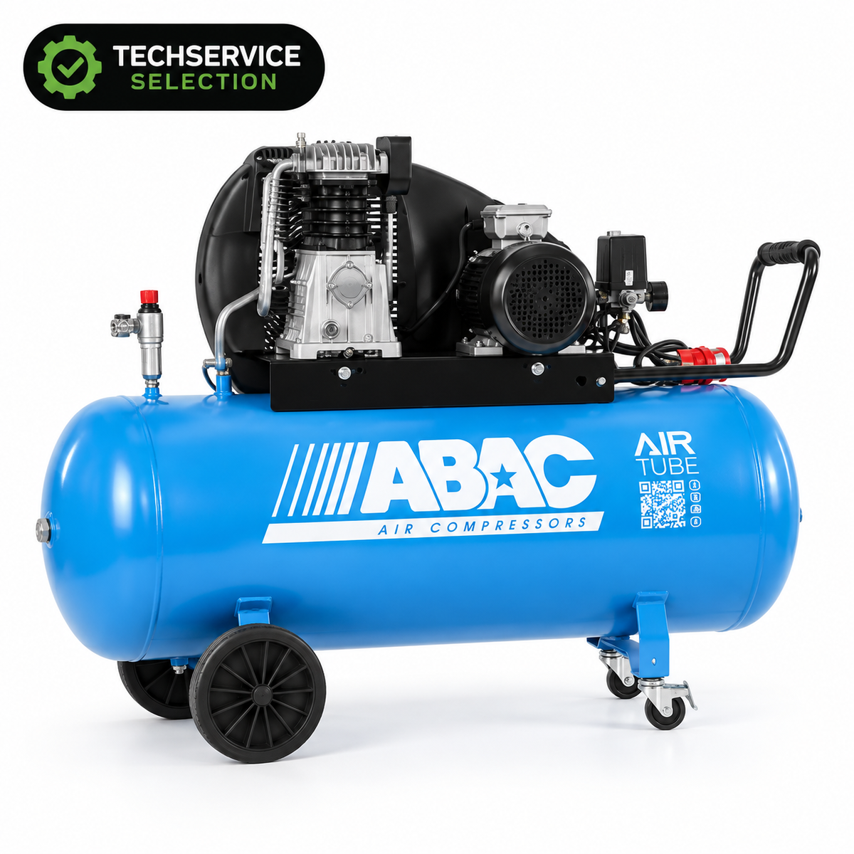 ABAC Expert A49B CT3 – Compressore a Pistone 200 L, Avviamento a Cinghia, Trifase, 3 HP, 11 Bar
