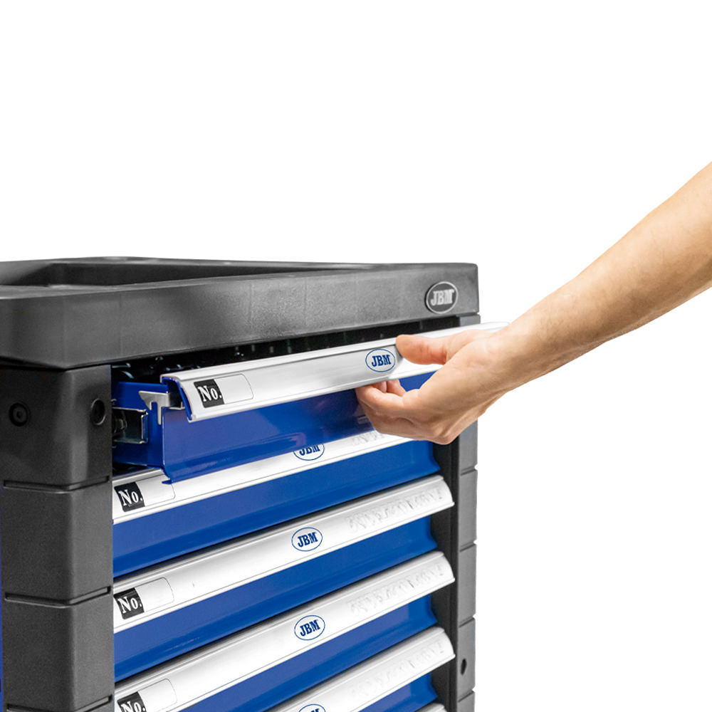 JBM CARRELLO PORTA ATTREZZI A 7 CASSETTI BLU - ALLESTITO CON 172 UTENSILI