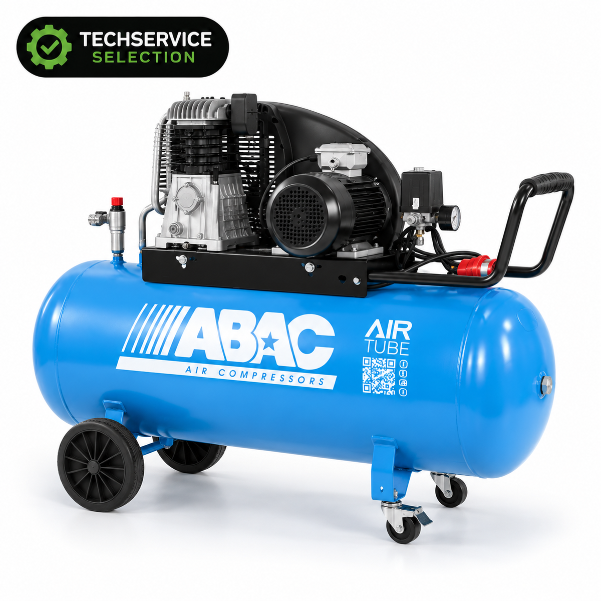 ABAC Expert A49B CT3 – Compressore a Pistone 200 L, Avviamento a Cinghia, Trifase, 3 HP, 11 Bar