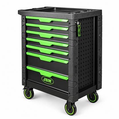 JBM CARRELLO PORTAUTENSILI VERDE 7 CASSETTI CON 172 UTENSILI - 54389