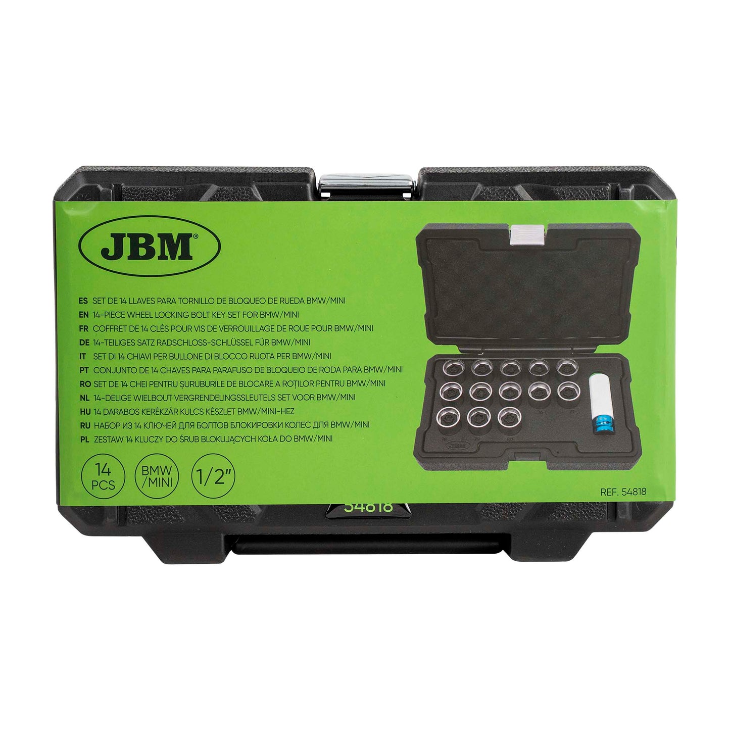 JBM SET DI 14 CHIAVI PER BULLONE DI BLOCCO RUOTA PER BMW/MINI 54818