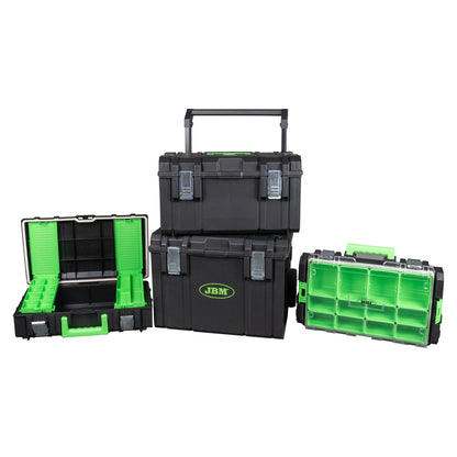 JBM – Trolley Modulare con 4 Cassette Impilabili 54518 – Capacità Totale 100 kg