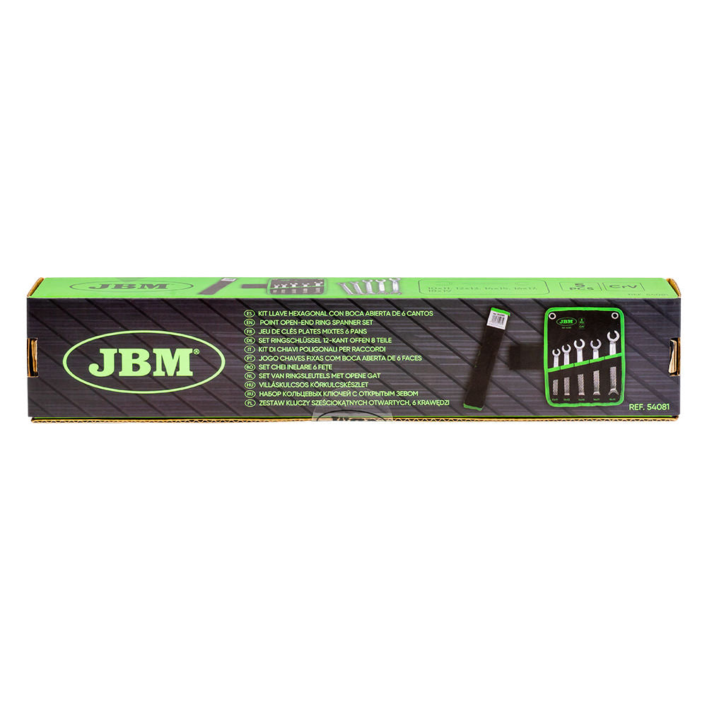 JBM SET DI 5 CHIAVI ESAGONALI APERTE A 6 TAGLIENTI 54081