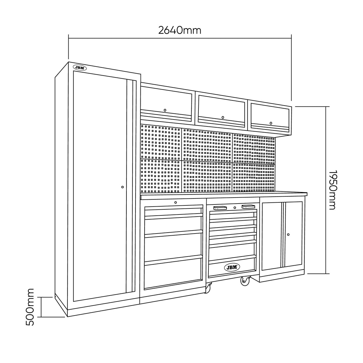 JBM – Pacchetto Officina Completo con Arredo Modulare e Attrezzatura Professionale