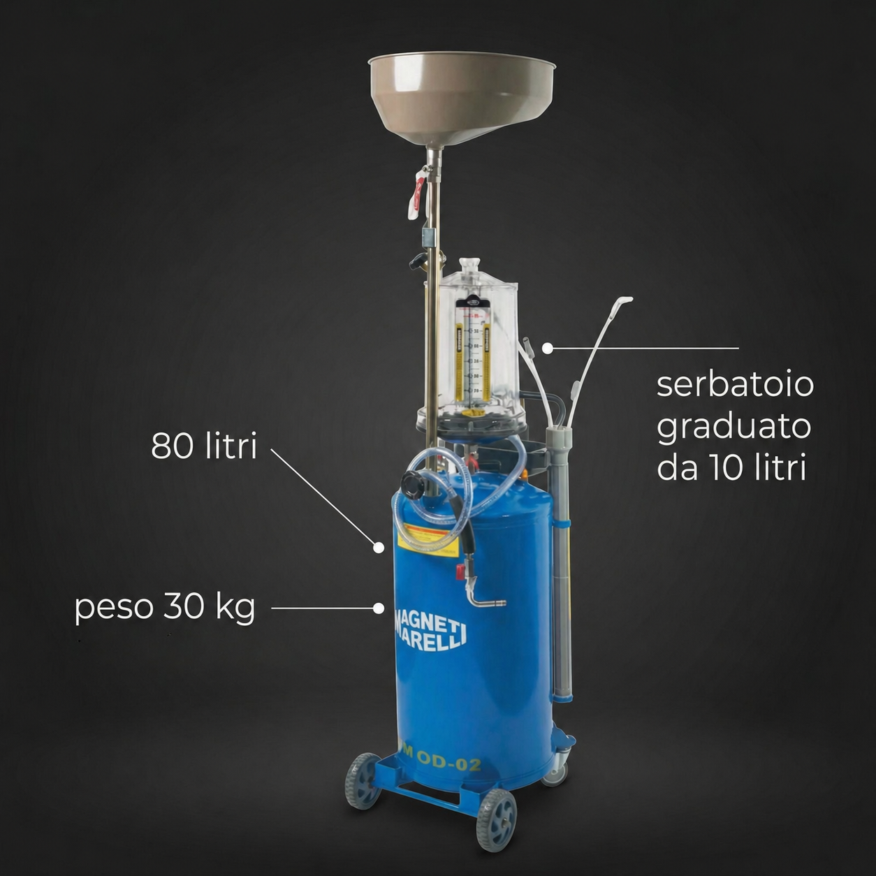 MAGNETI MARELLI ASPIRATORE OLIO 80 LITRI 007935016720