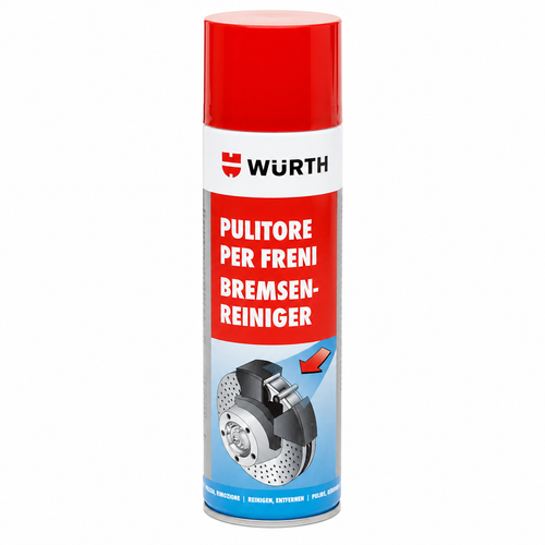Würth PULITORE FRENI 500 ml | Scatola da 12, 24 o 48 Spray Professionali.