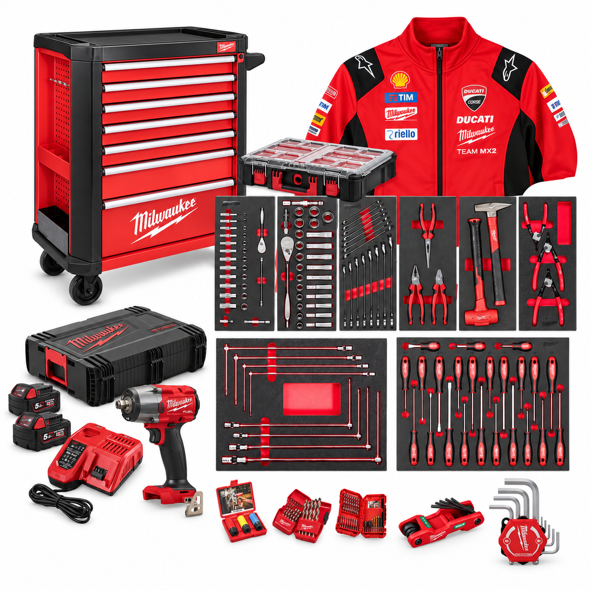 Milwaukee Promo Officina – Carrello CP7 + 172 Utensili + Avvitatore M18 FUEL