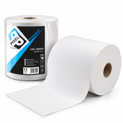 Bobina Carta Industriale PIXEL Professional – Pura Cellulosa 2 Veli – Confezione da 2 Rotoli