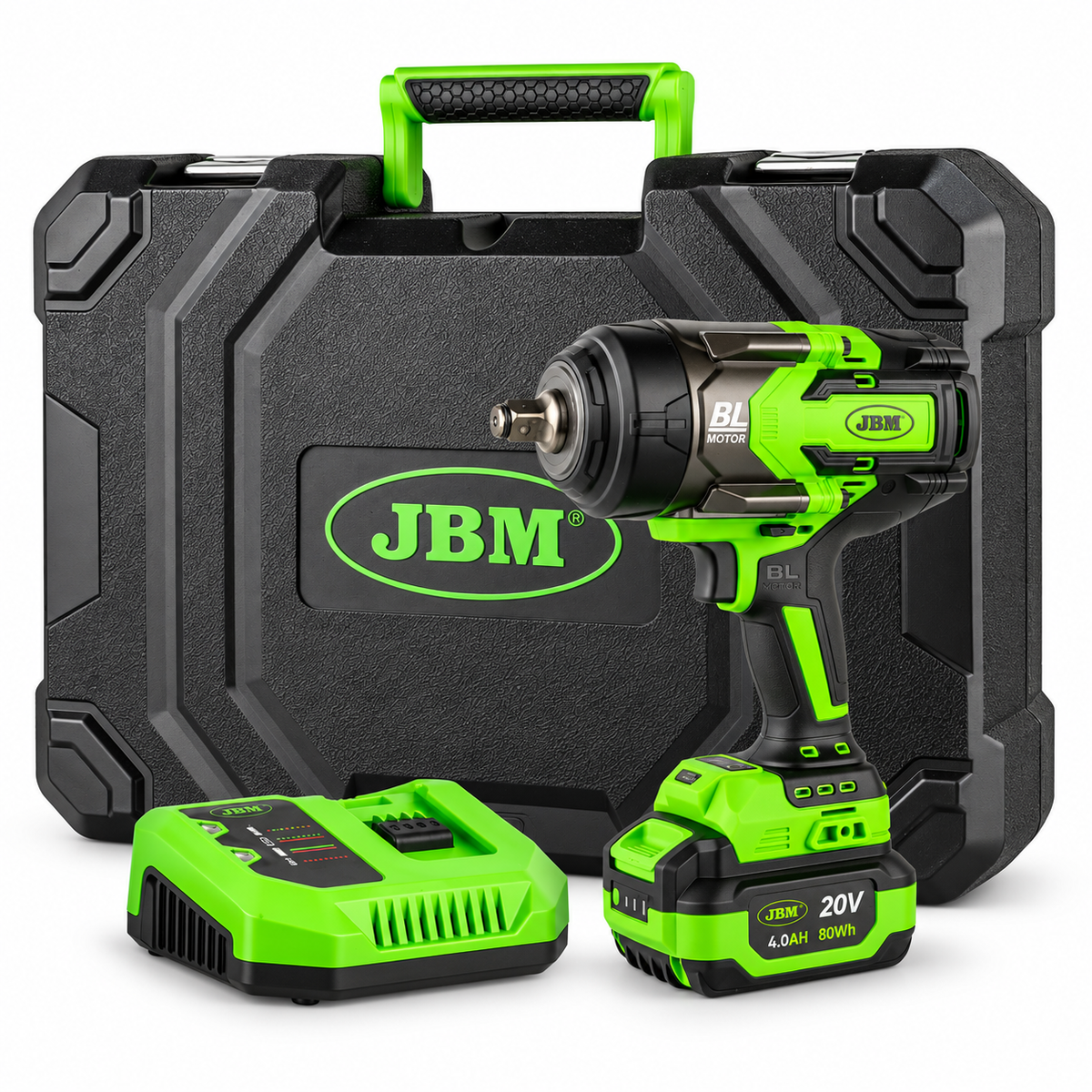 JBM AVVITATORE PNEUMATICO BRUSHLESS A BATTERIA 1/2" 1300NM CON VALIGETTA 60044C