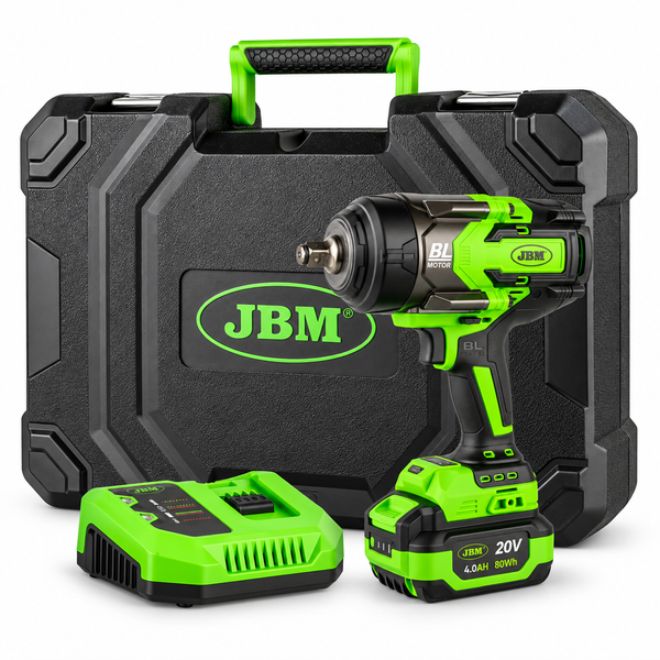 JBM AVVITATORE PNEUMATICO BRUSHLESS A BATTERIA 1/2" 1300NM CON VALIGETTA 60044C